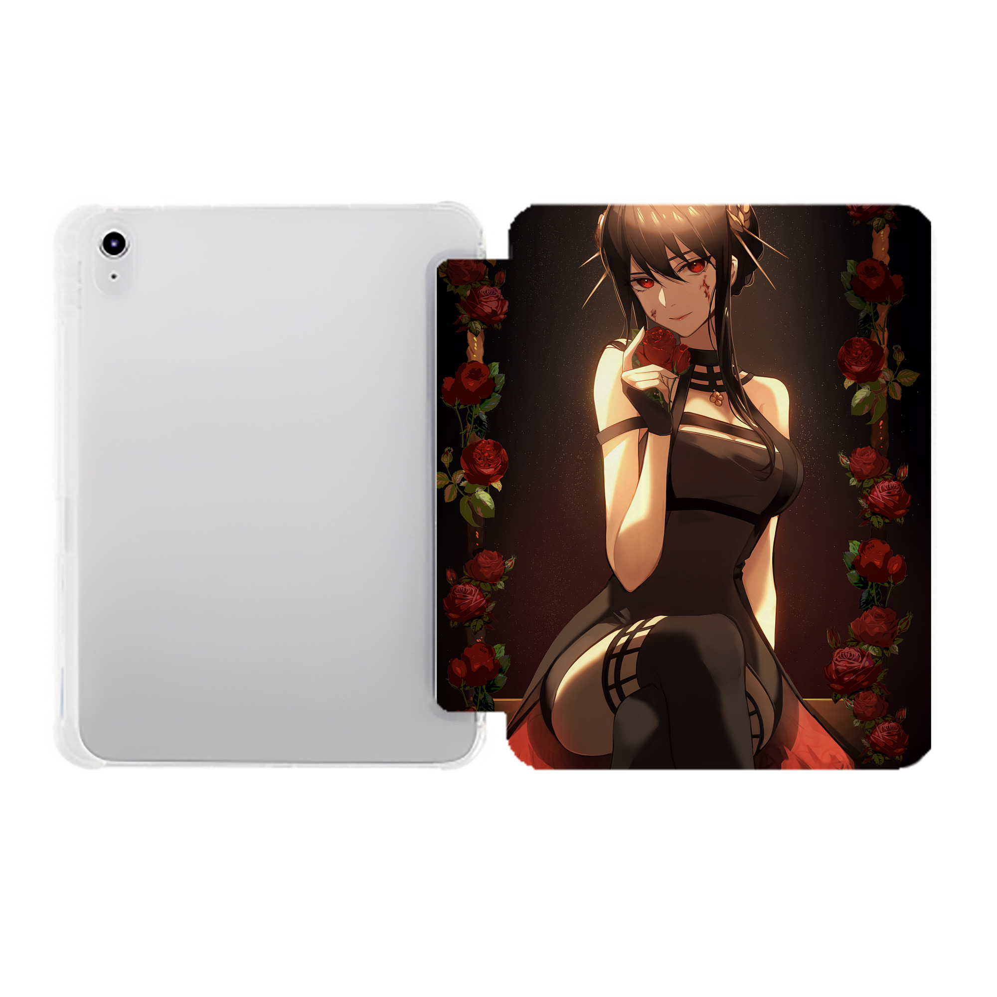 （画像用） SPY×FAMILY间谍家家酒 IPad ケース ペン収納付き 三つ折りスタンド PUレザー×シリコン 対応機種9.5/10.5/10.9インチ